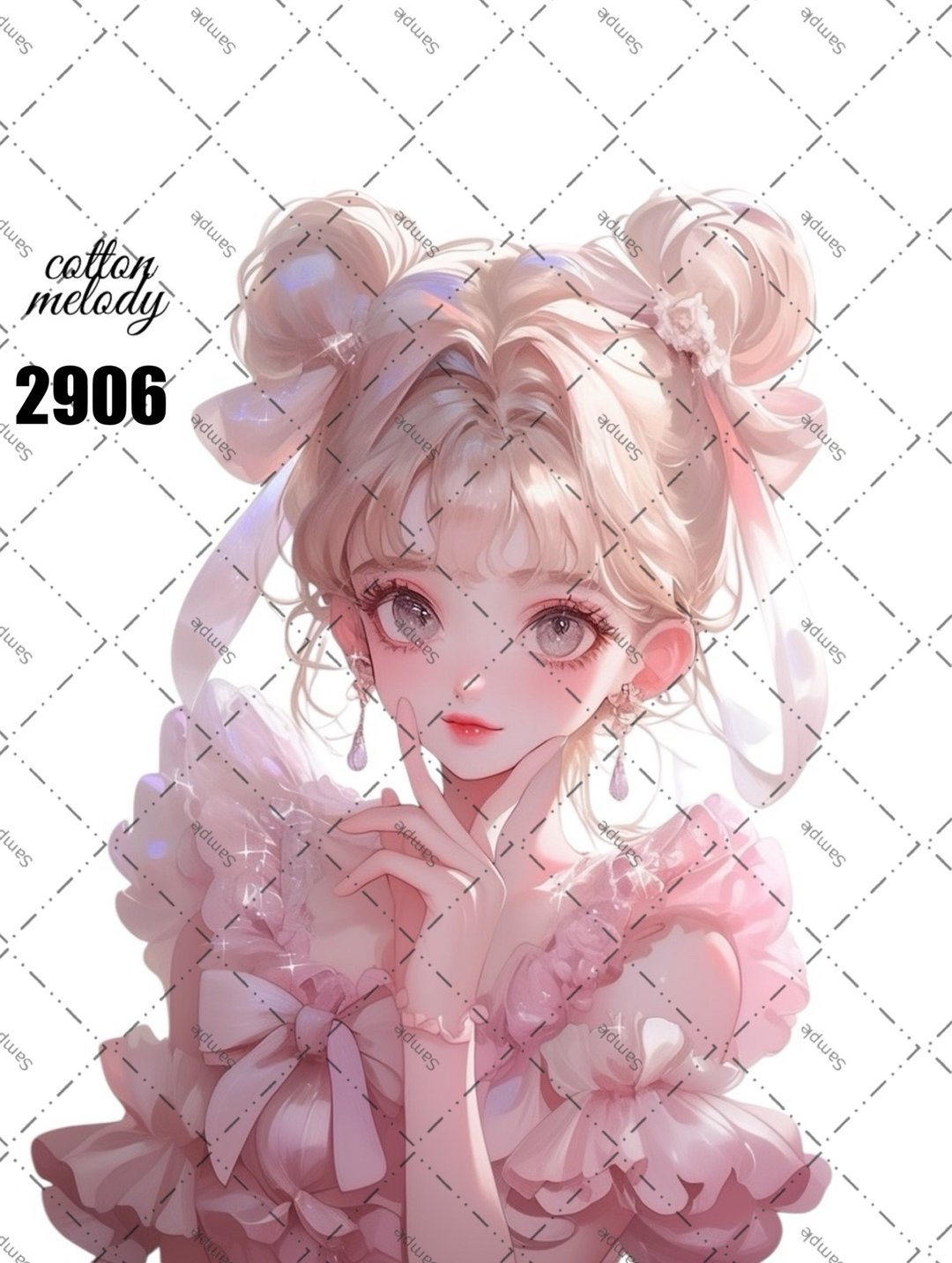 original sticker no.2906 人物贴纸 原创贴纸 原创人物贴纸 装饰贴纸 cotton melody - 贴纸 - 纸 