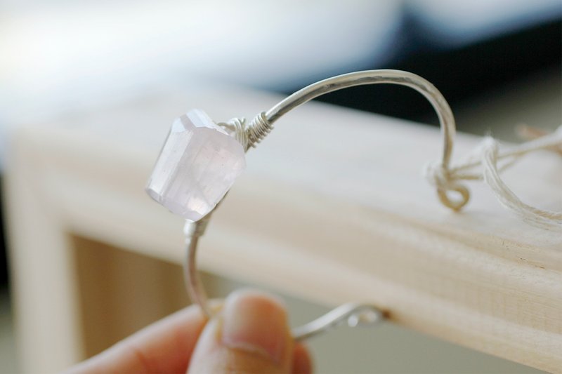 铜质转为纯银加购页面-*不单独销售*  - 925足银手镯　单圈 - 手链/手环 - 其他金属 灰色