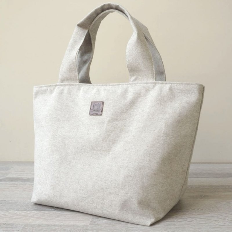 ‘和风大肚量帆布包’日系毛呢帆布-清水模灰 - 侧背包/斜挎包 - 棉．麻 灰色