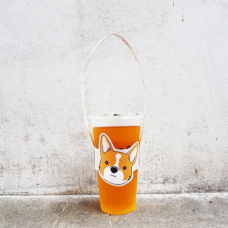 造型随行饮料杯套提袋 饮料杯袋 - 柯基 - 随行杯提袋/水壶袋 - 聚酯纤维 多色