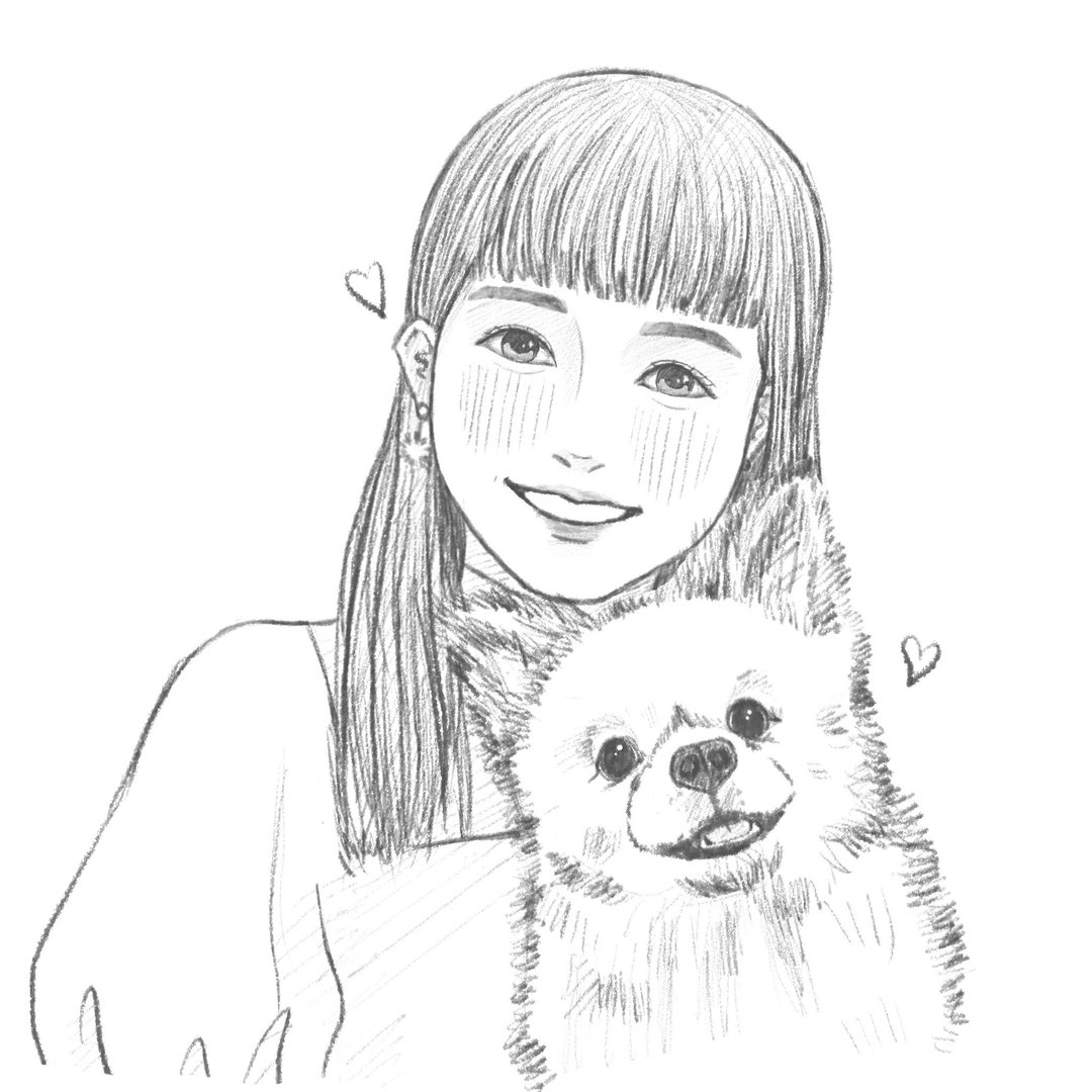 漫画风插画 人像画 似颜绘 定制化 全家福 情侣 礼物 黑白 数码 - 电子手绘真人画像/绘画/插画 - 其他材质 