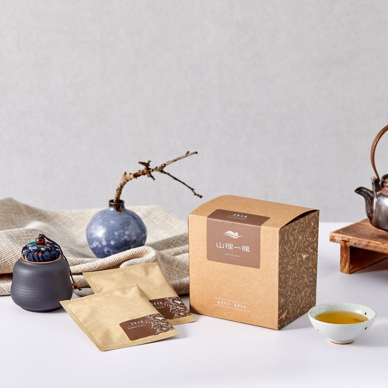 【台湾茶叶】落霞乌龙 清甜奶香 自然农法茶园 三角立体茶包12入 - 茶 - 纸 卡其色