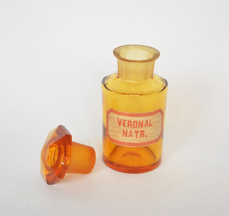 德国早期老药局古董药罐(橘) - 摆饰 - 玻璃 橘色