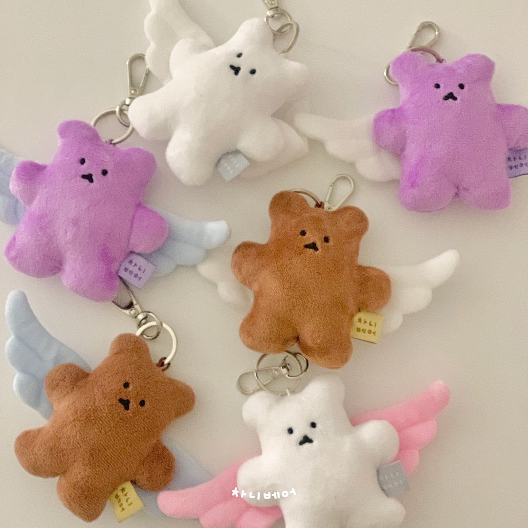 Angel Chanibear 钥匙圈 (3色) - 玩偶/公仔 - 聚酯纤维 多色