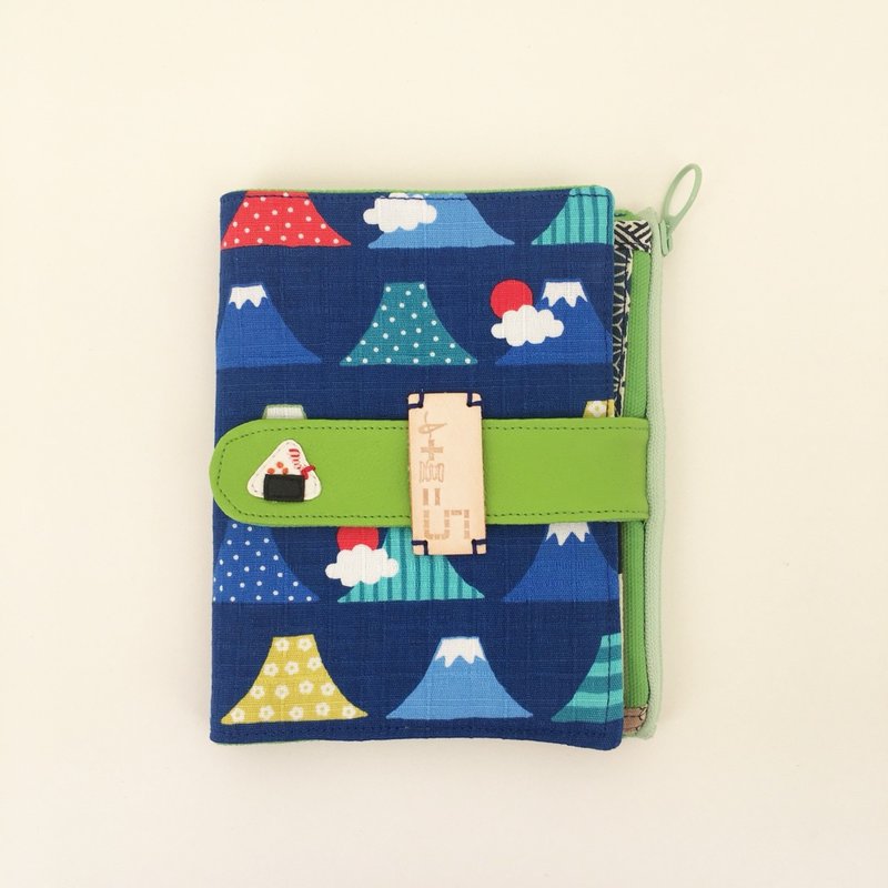 *日式饭团  中夹&护照套* - 皮夹/钱包 - 棉．麻 蓝色