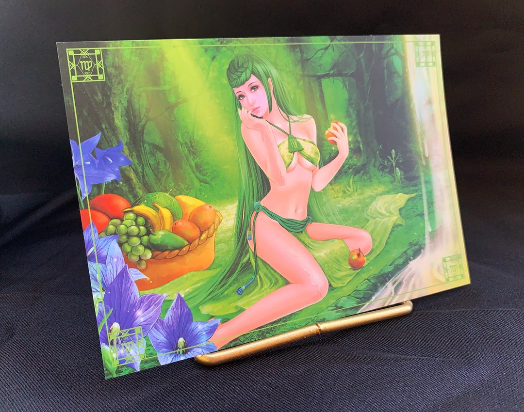 【限量明信片】东方十二星座－处女座圣诞礼物 交换礼物 - 卡片/明信片 - 纸 绿色