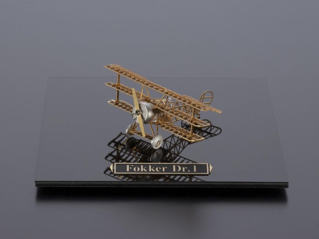 日本Aerobase金属蚀刻模型飞机Fokker Dr.1战斗机黄铜版(1/160) - 其他 - 其他金属 咖啡色