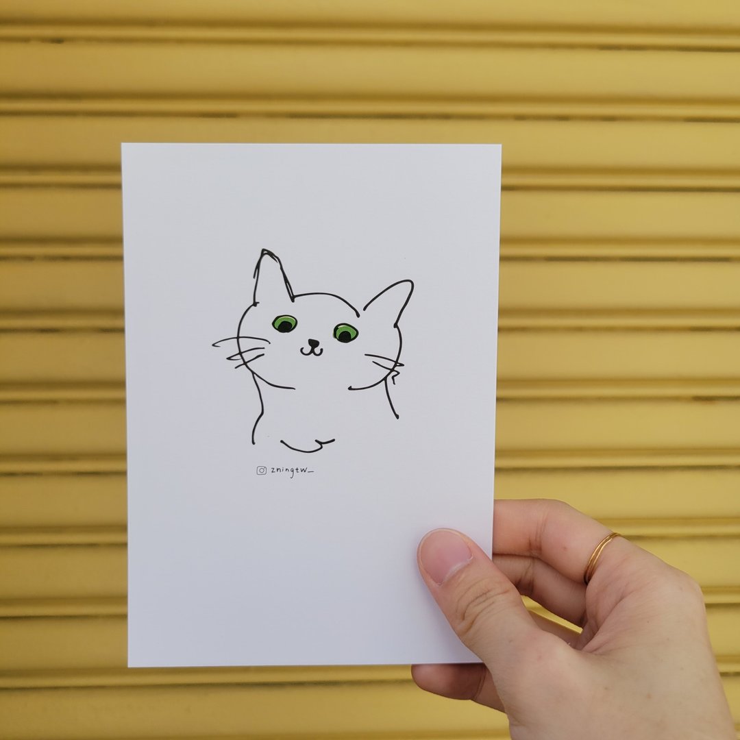 我家的猫咪 手绘明信片 - 卡片/明信片 - 纸 多色