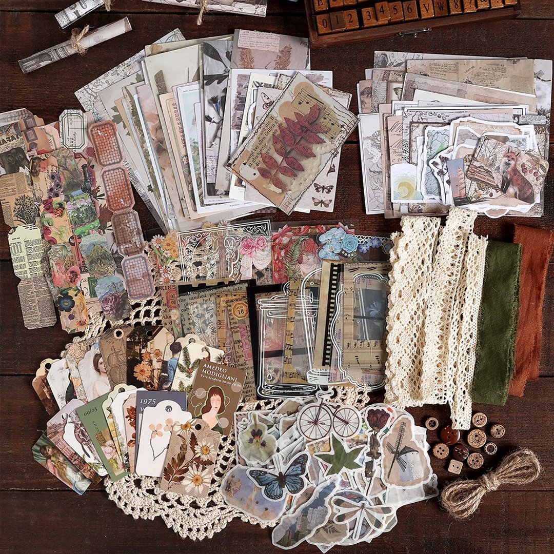 InfeelMe暖空垃圾手帐junk journal系列复古材料包手账拼贴素材包 - 贴纸 - 其他材质 