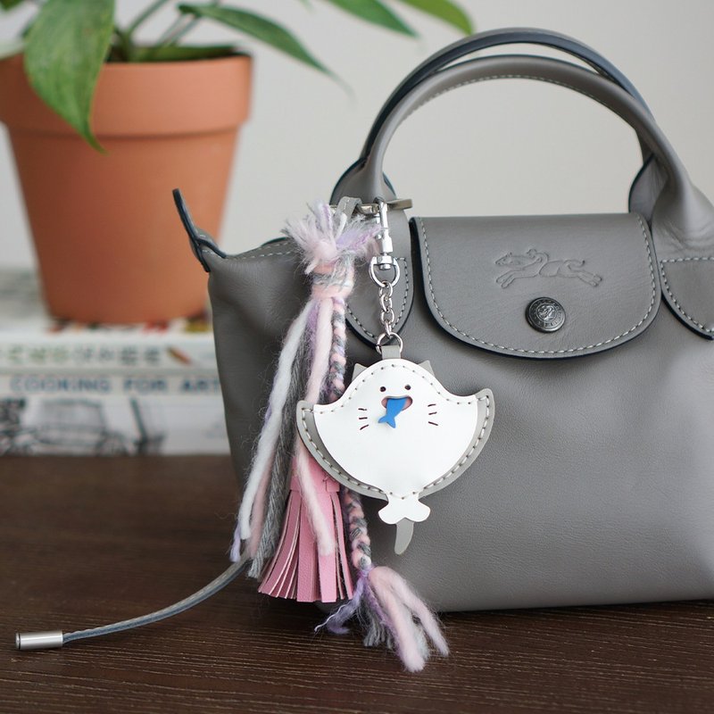 海洋世界魔鬼鱼挂件挂饰包包挂件钥匙扣吊饰真皮定制手工原创 - 吊饰 - 真皮 