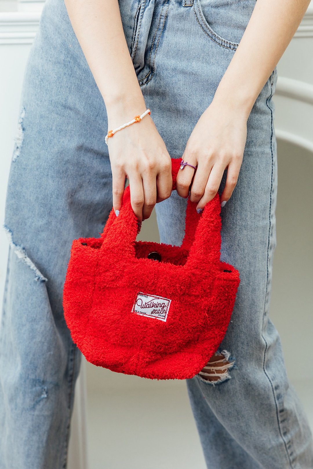 Fluffy Handbag : Red - 公文包/医生包 - 其他材质 红色