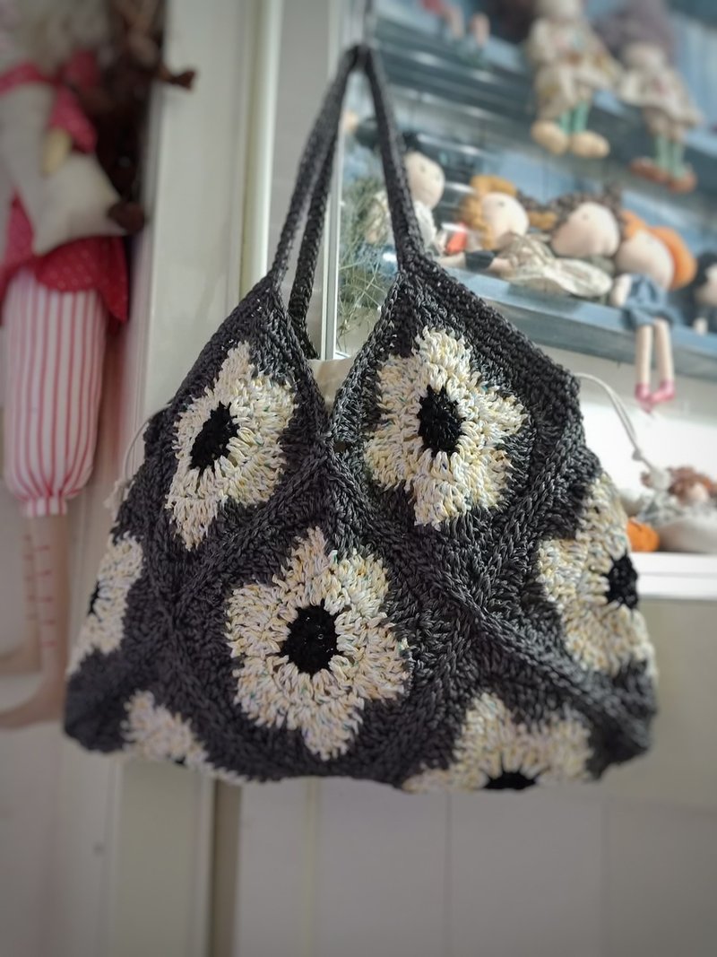 编织包花片拼接包 - 手提包/手提袋 - 其他材质 