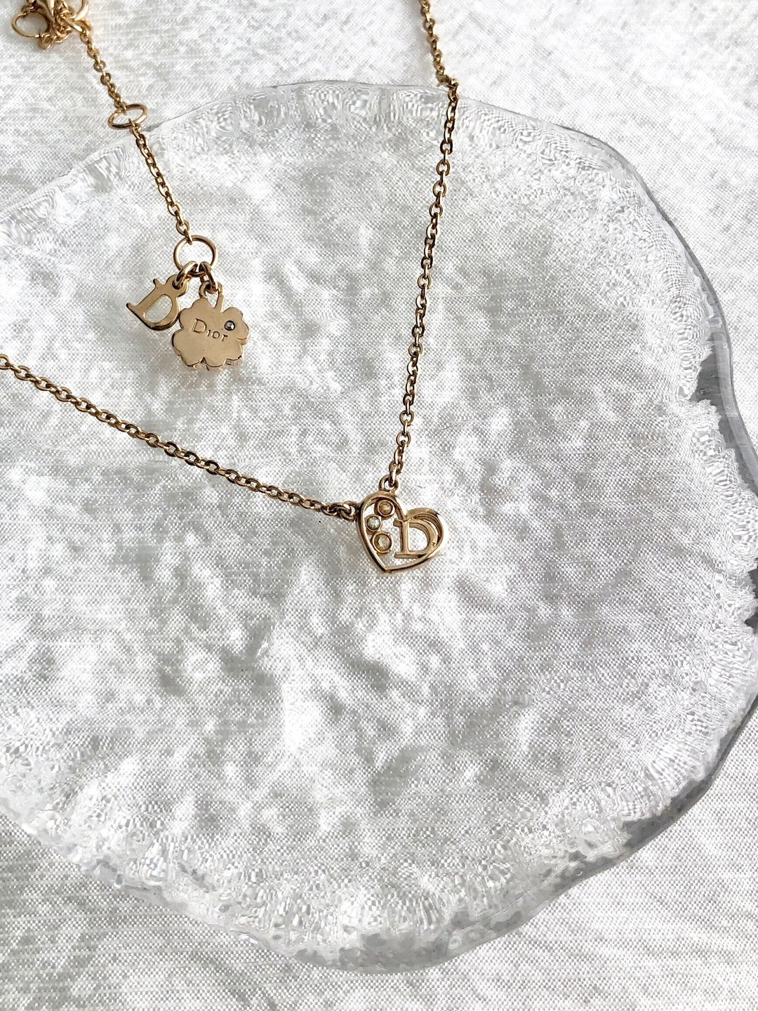 【 日本直送 名牌中古包 】Christian Dior 迪奥 项链 金色 爱心 vintage 古董 8guxy2 - 项链 - 其他材质 金色