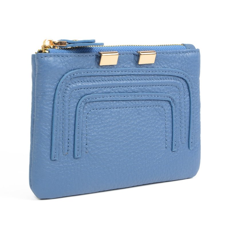 帮你看家的零钱钥匙包_青矿蓝 - 手拿包 - 真皮 蓝色
