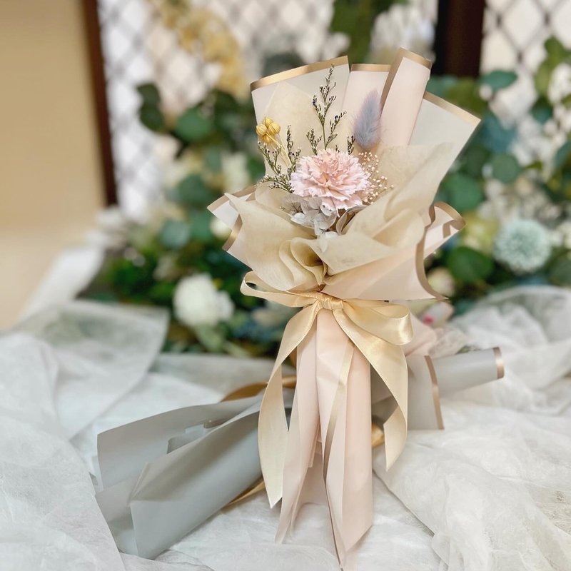 干燥康乃馨小花束 - 干燥花/捧花 - 植物．花 粉红色