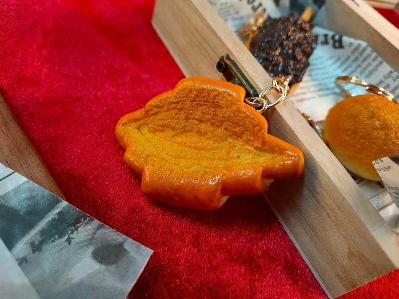 手感罗宋面包钥匙圈 - 钥匙链/钥匙包 - 粘土 橘色