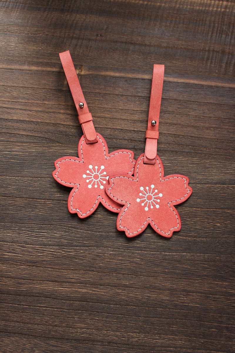 【定制】樱花行李牌 / Sakura / 姓名吊牌 / 人像画 / 颜似绘 - 行李吊牌 - 真皮 