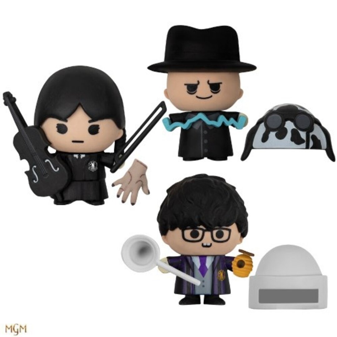 Gomee公仔 - Wednesday Addams, Uncle Fester,  Eugene Ottinger - 玩偶/公仔 - 塑料 多色