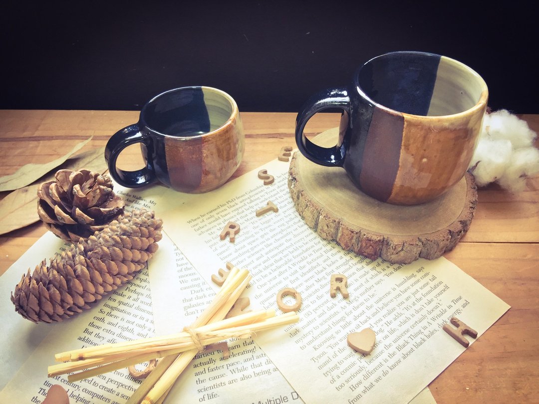 日式马克杯-大与小一组 - 咖啡杯/马克杯 - 陶 