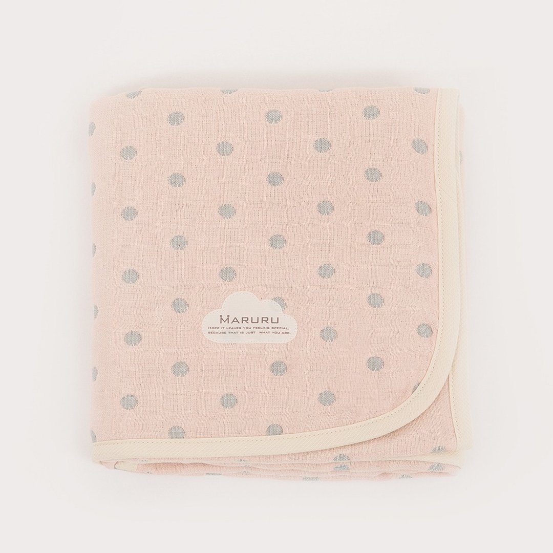 【薄款】日本制六层纱被 粉粉灰 (S/M/L) - 婴儿床上用品 - 棉 粉红色