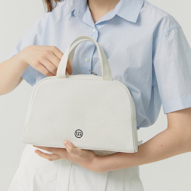 Korean Untidy Plain Zipper Bag - 手提包/手提袋 - 人造皮革 