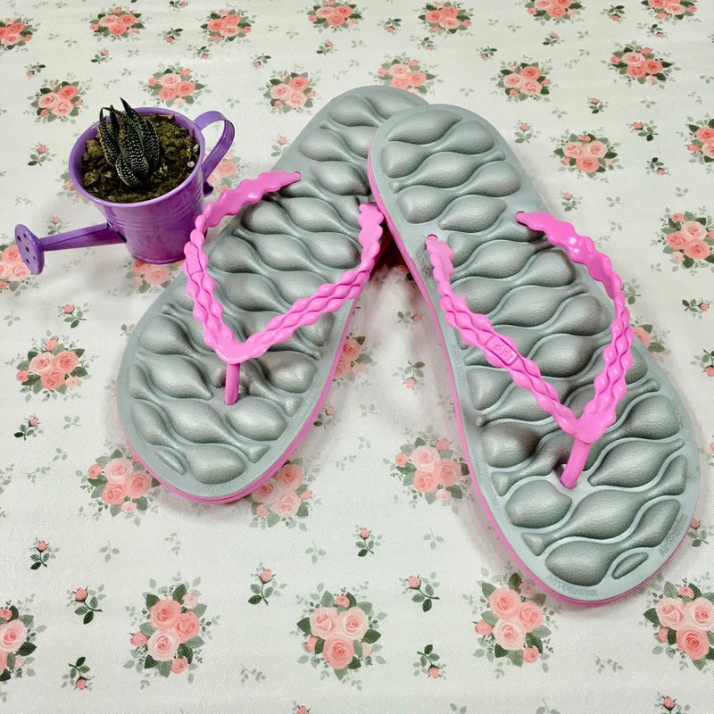 气垫夹脚拖/人字拖/沙滩凉鞋/气垫鞋/舒压 - 拖鞋 - 环保材料 灰色