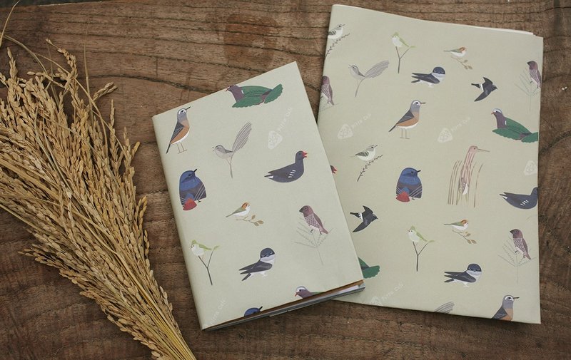 鸟儿包装纸 - 包装材料 - 纸 卡其色