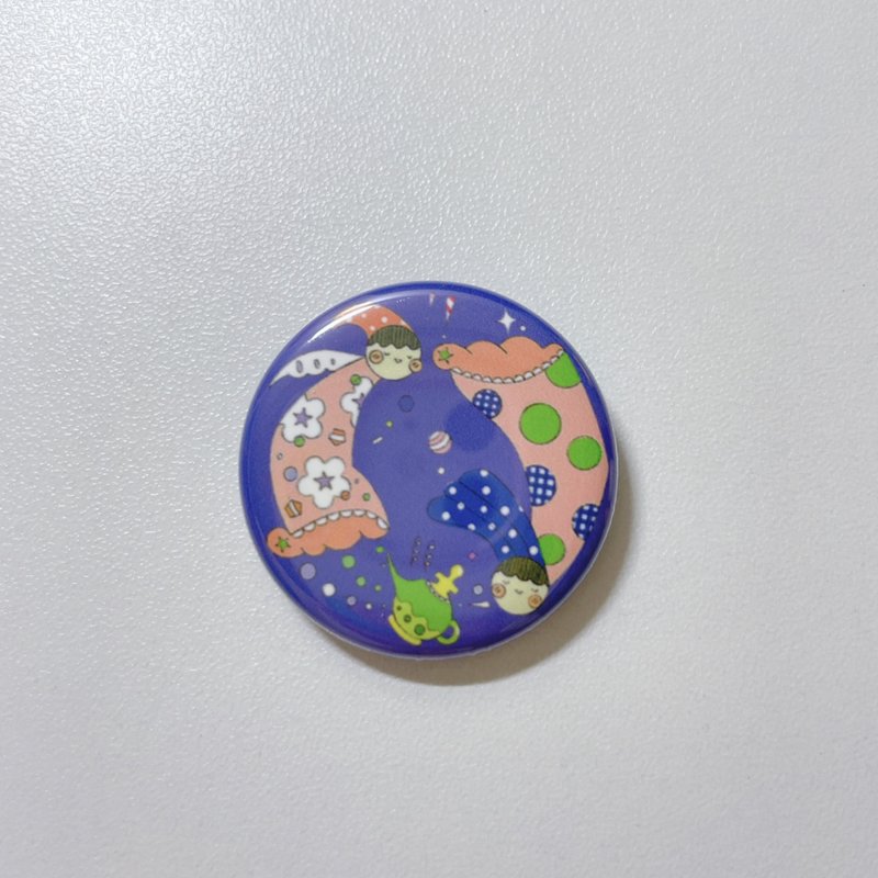 mimitofus planet 小圆胸章 许愿天使二仙 紫色 - 胸针 - 不锈钢 多色