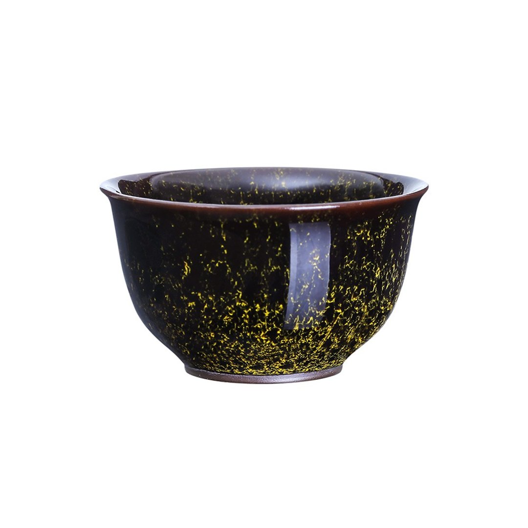 黄-繁星天目小圆杯(50ml)-2入 - 茶具/茶杯 - 陶 咖啡色