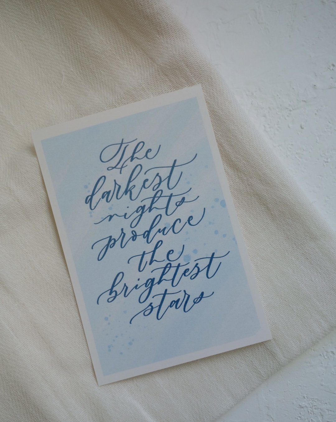 cottontail-The darkest nights produce the brightest stars-卡 - 卡片/明信片 - 纸 蓝色