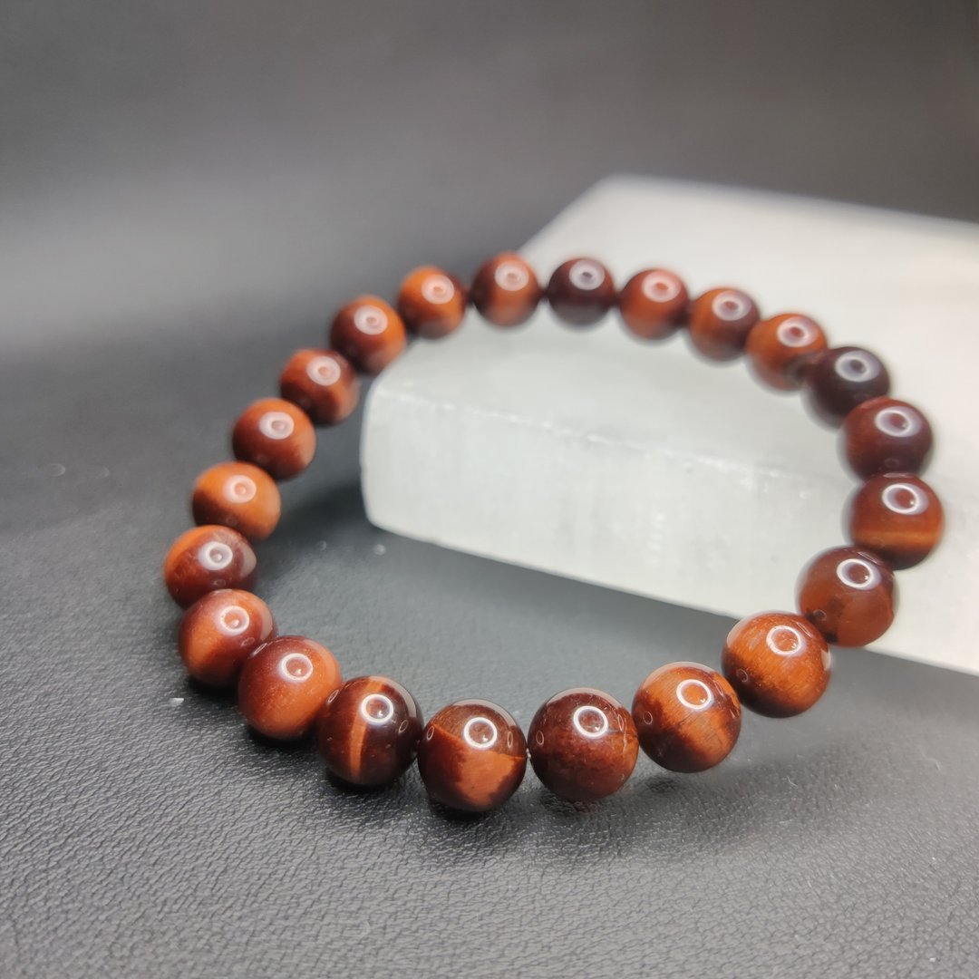 红虎眼石 Tiger's eye Tigerite 手串 手链 天然水晶 水晶手链 - 手链/手环 - 水晶 