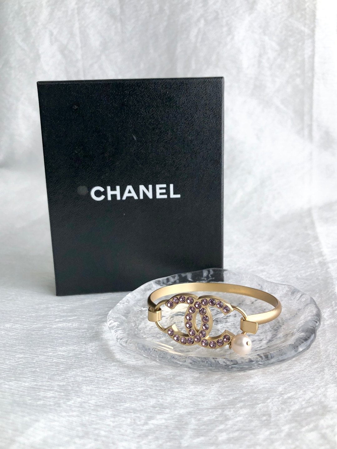 [日本直送，品牌二手包装] CHANEL 手镯金Coco Mark 水钻 复古旧款 szpb3j - 手链/手环 - 其他材质 金色