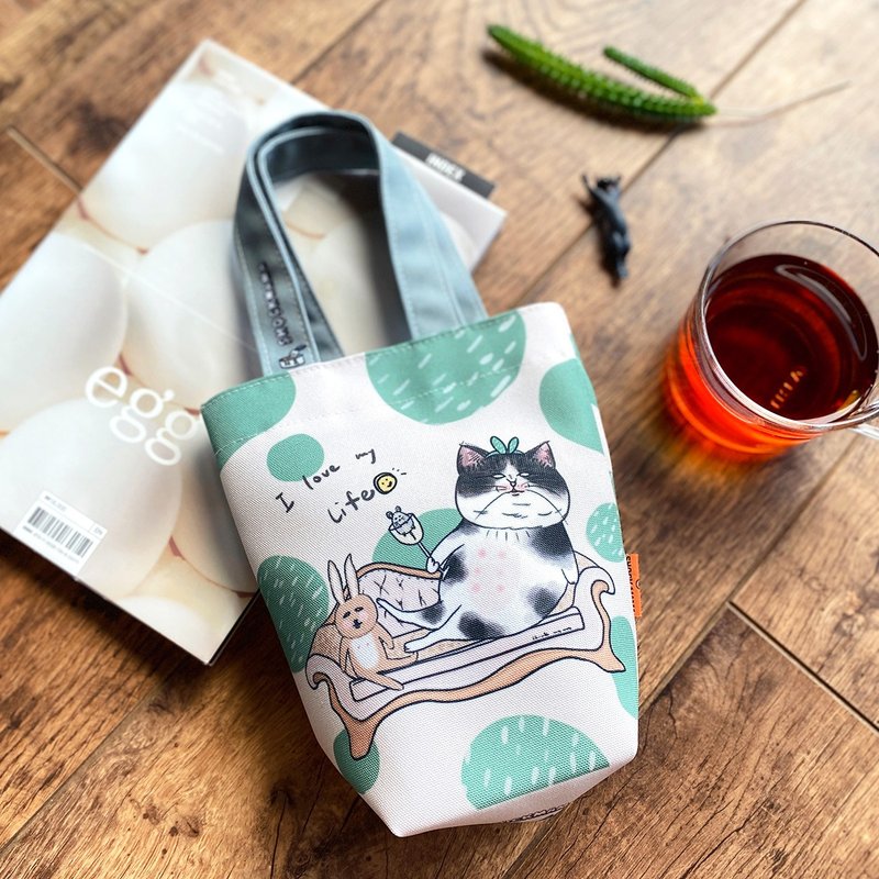 I love my life 环保饮料提袋 - 随行杯提袋/水壶袋 - 聚酯纤维 绿色