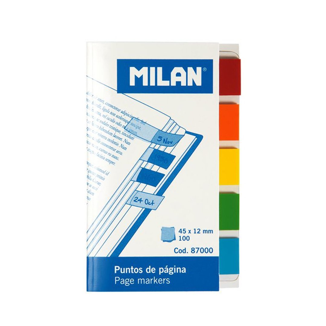 MILAN分页标签贴_5色_45*12mm_100张 - 便条纸/标签贴 - 塑料 