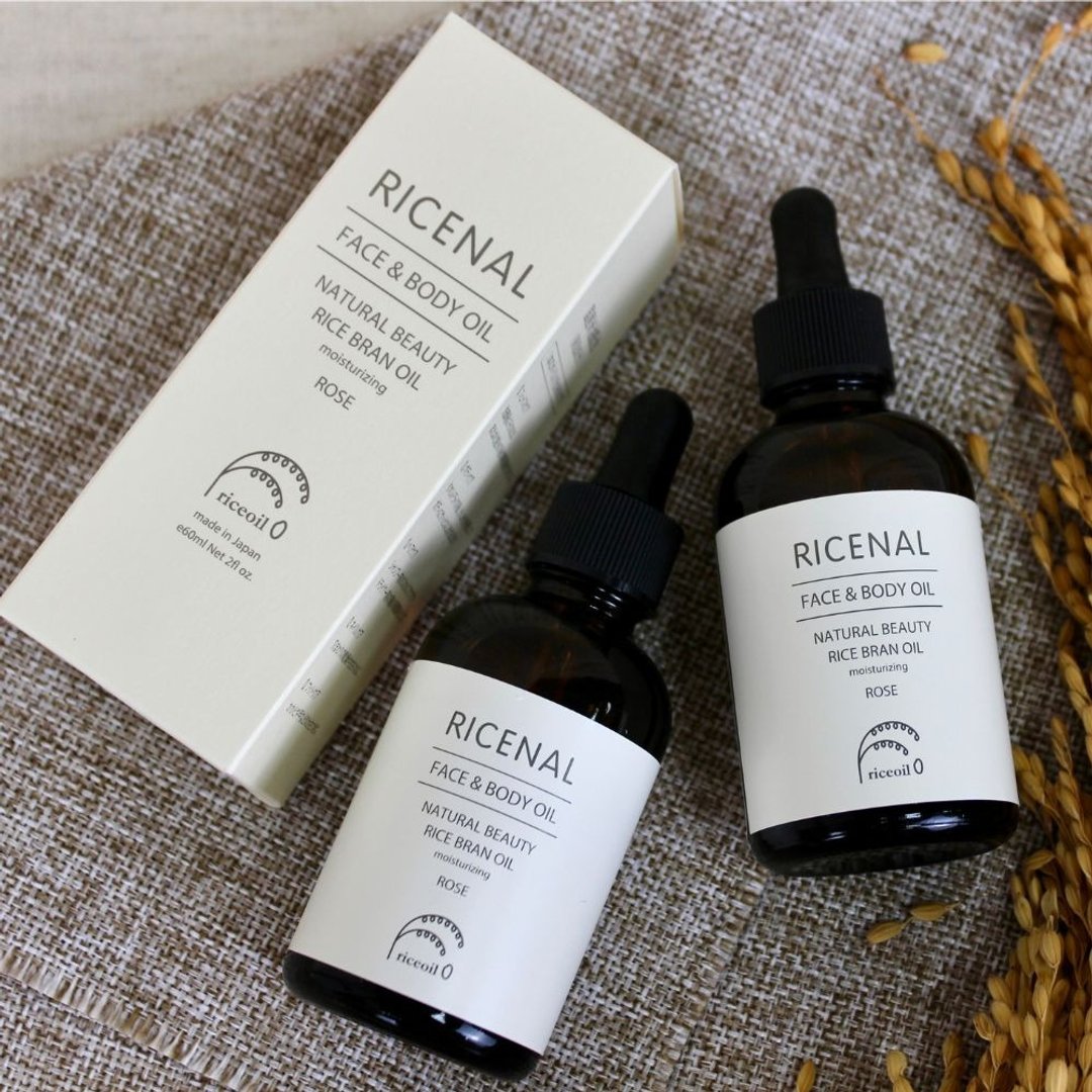 日本RICENAL-米糠保湿精华油-60mL*2 (滴管) 效期2026/8 - 身体护肤/按摩油 - 浓缩/萃取物 咖啡色