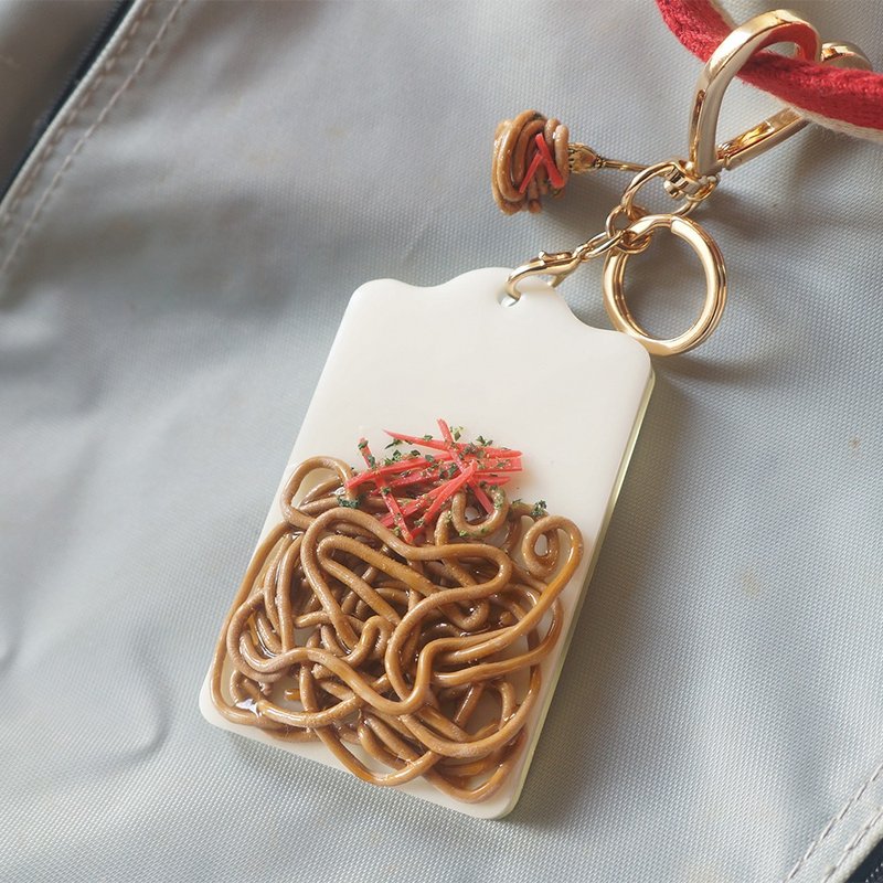 树脂黏土 日式炒面 炒面 票卡夹 - 证件套/卡套 - 粘土 橘色