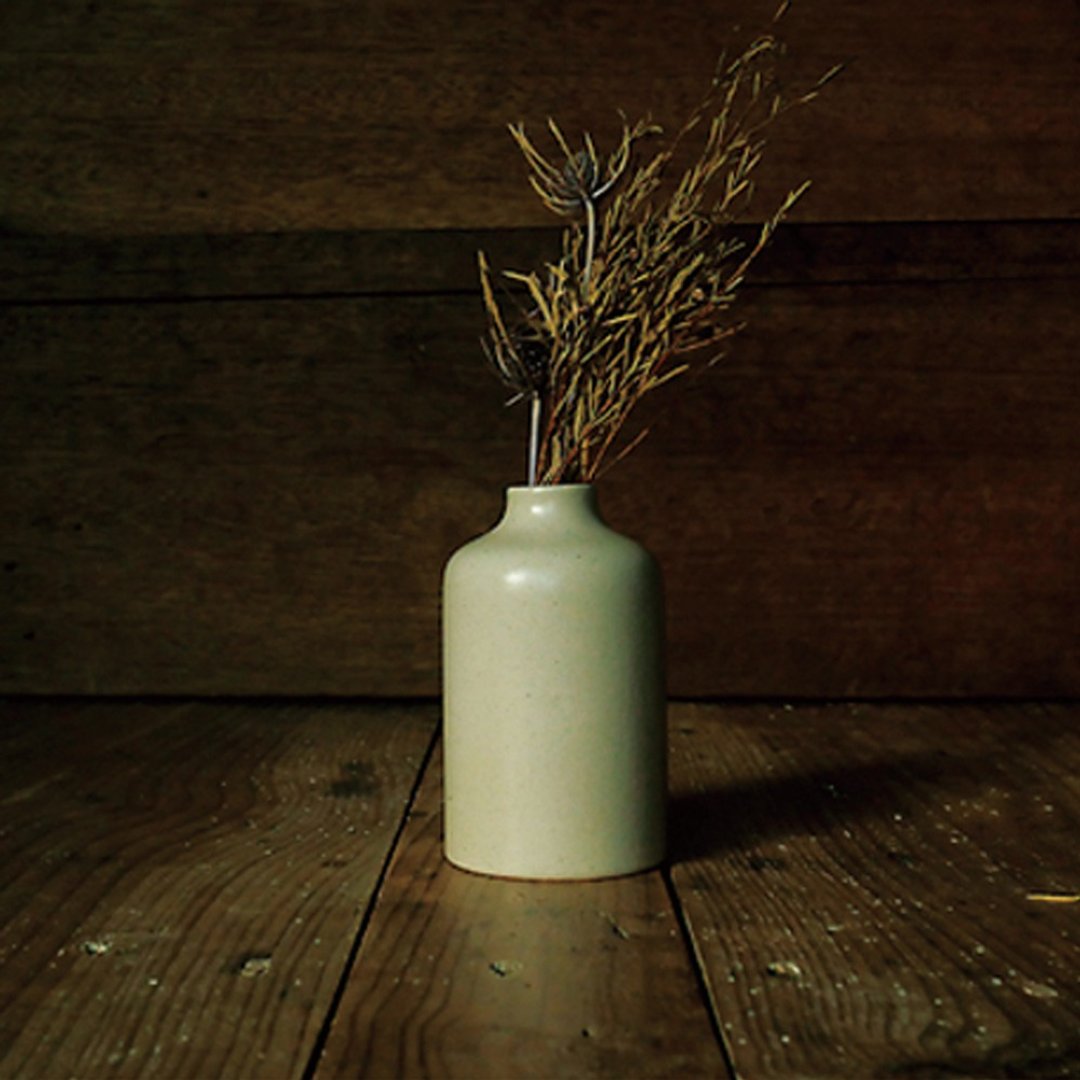 Flower bottle/white(L) - 植栽/盆栽 - 陶 