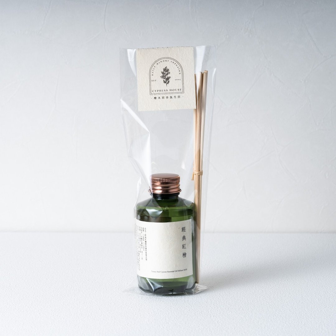 经典桧木扩香液补充瓶 100ml + 扩香棒 5 入组合 (不含) - 香薰/精油/线香 - 精油 