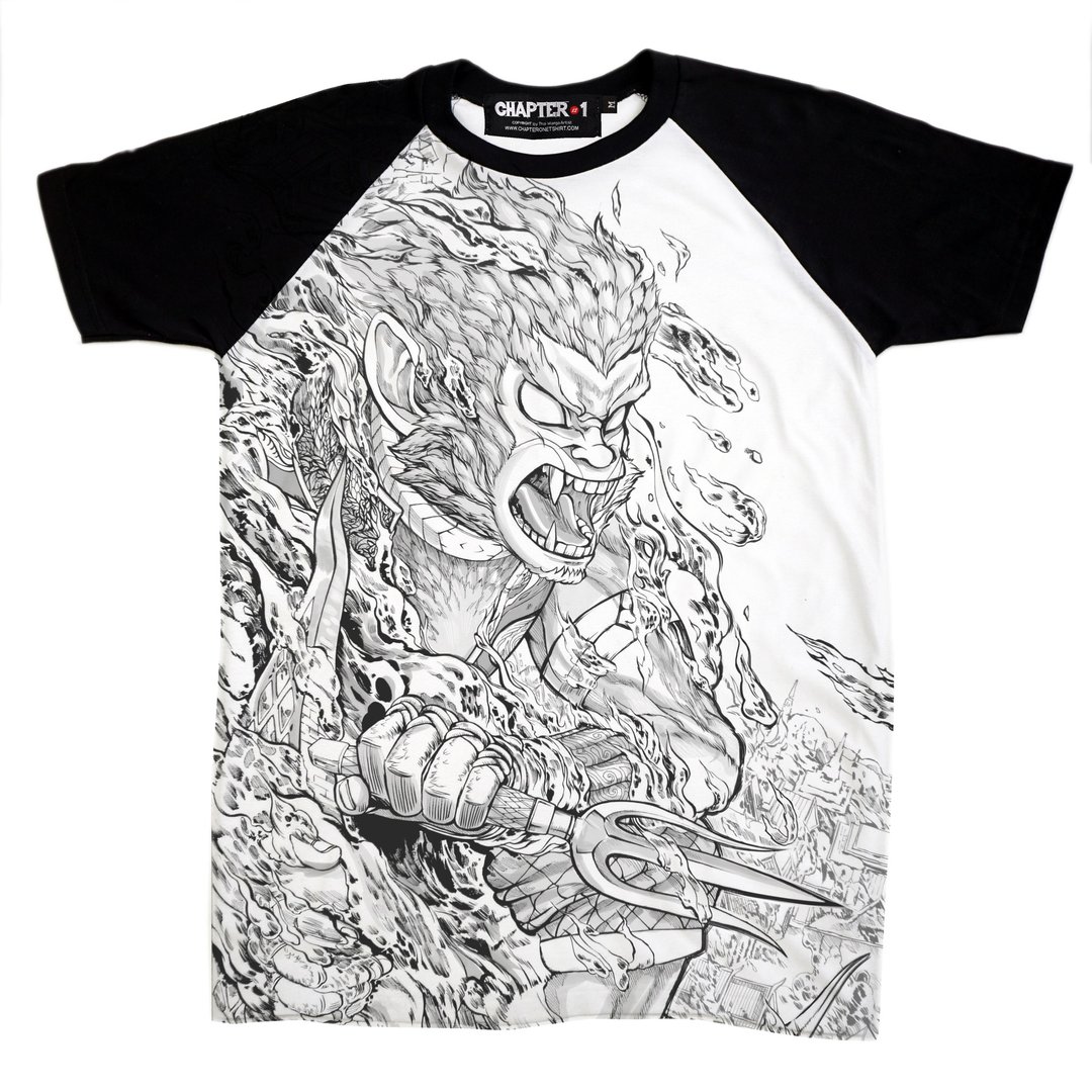 Hanuman The Guardian monkey Yami Chapter One T-shirt - 男装上衣/T 恤 - 棉 白色