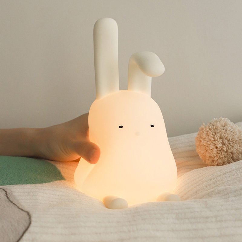 折耳兔伴眠燈 LOPUNNY NIGHT LAMP - 灯具/灯饰 - 硅胶 白色