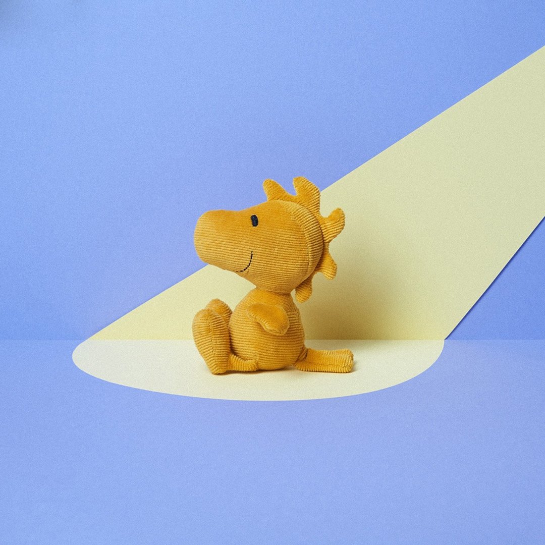BON TON TOYS Woodstock糊涂塌客灯芯绒盒装填充玩偶-黄 15cm - 玩偶/公仔 - 聚酯纤维 多色