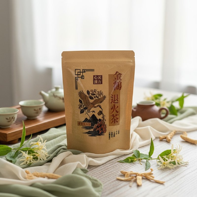 【金鹤退火茶】熬夜追剧 压力大 退火气 青草茶 口气芬芳 - 茶 - 其他材质 绿色