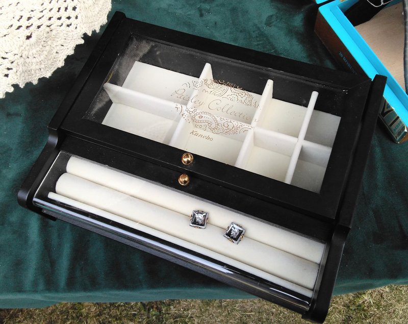 日本木制Kanebo珠宝盒 饰品展示盒 收纳盒 - 收纳用品 - 木头 黑色