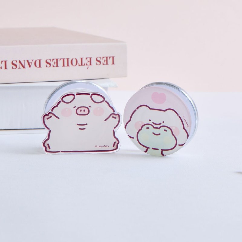 胖才可爱肉呆讨抱抱 MagSafe 气囊支架 - 手机座/防尘塞 - 压克力 透明