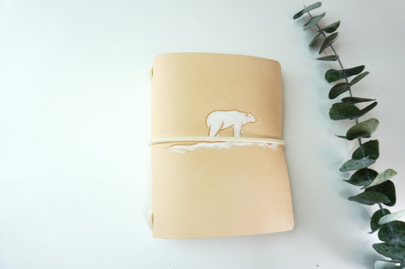 北极熊系列 真皮手刻护照夹-想想 - 护照夹/护照套 - 真皮 卡其色