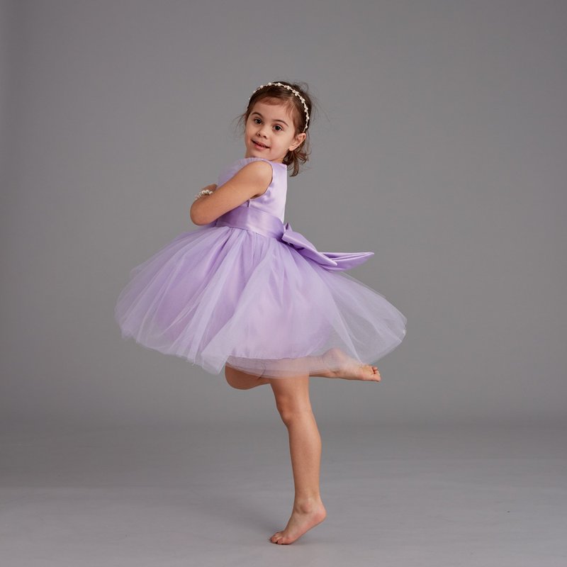 梦幻洋装系列-漫步紫藤花园 - 童装礼服/连衣裙 - 聚酯纤维 紫色