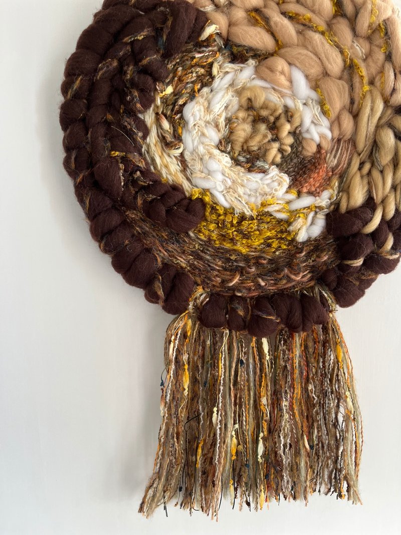 手工编织毛冷挂墙装饰品- 啡黄 - 摆饰 - 聚酯纤维 咖啡色