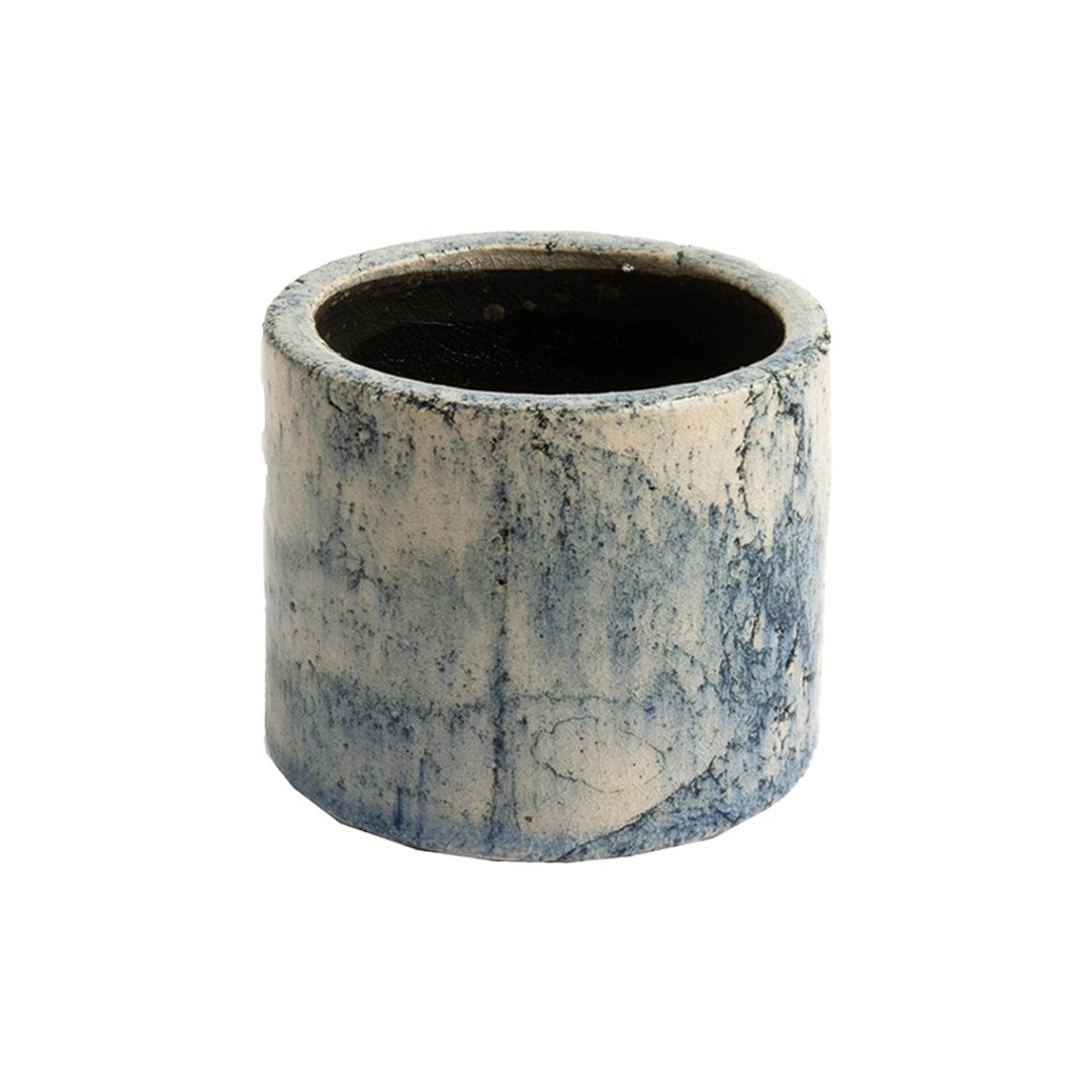 FRACTURE Ø11CM 花器 汽油蓝 - 花瓶/陶器 - 陶 蓝色