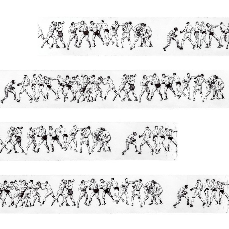 PACKING TAPE Boxing 拳击图案胶带 - 贴纸 - 塑料 白色