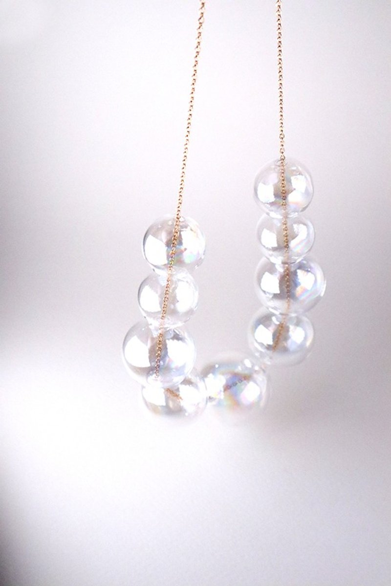 PERLA DICHORIC - 彩虹 幻彩表层玻璃球 颈链 - 颈链 - 玻璃 多色